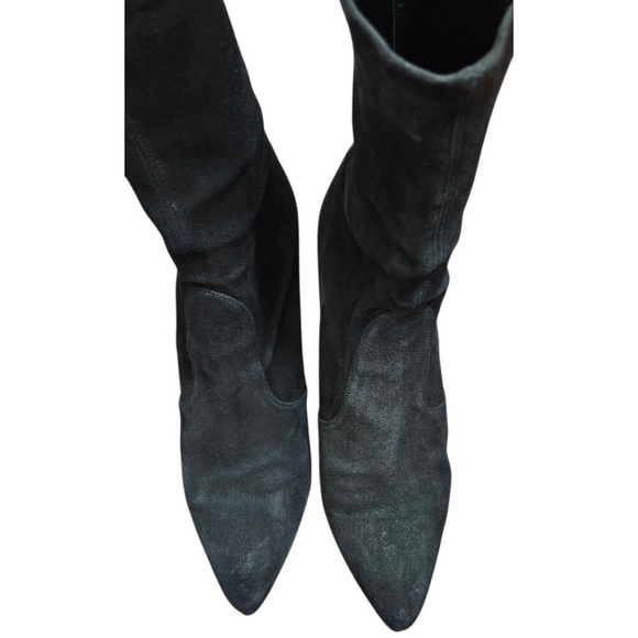 Stuart Weitzman Clinger Black Suede Booties - Size 9.5 M - Picture 4 of 15